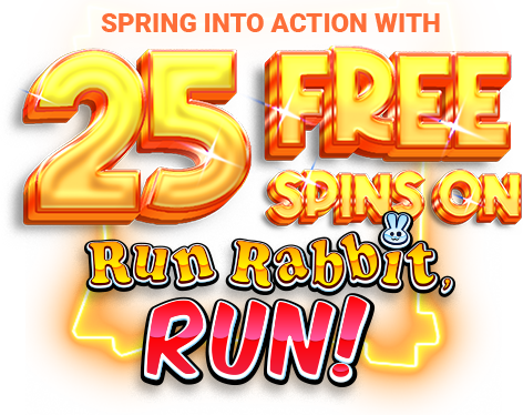 Sports and 25 Free Spins on Run Rabbit, Run